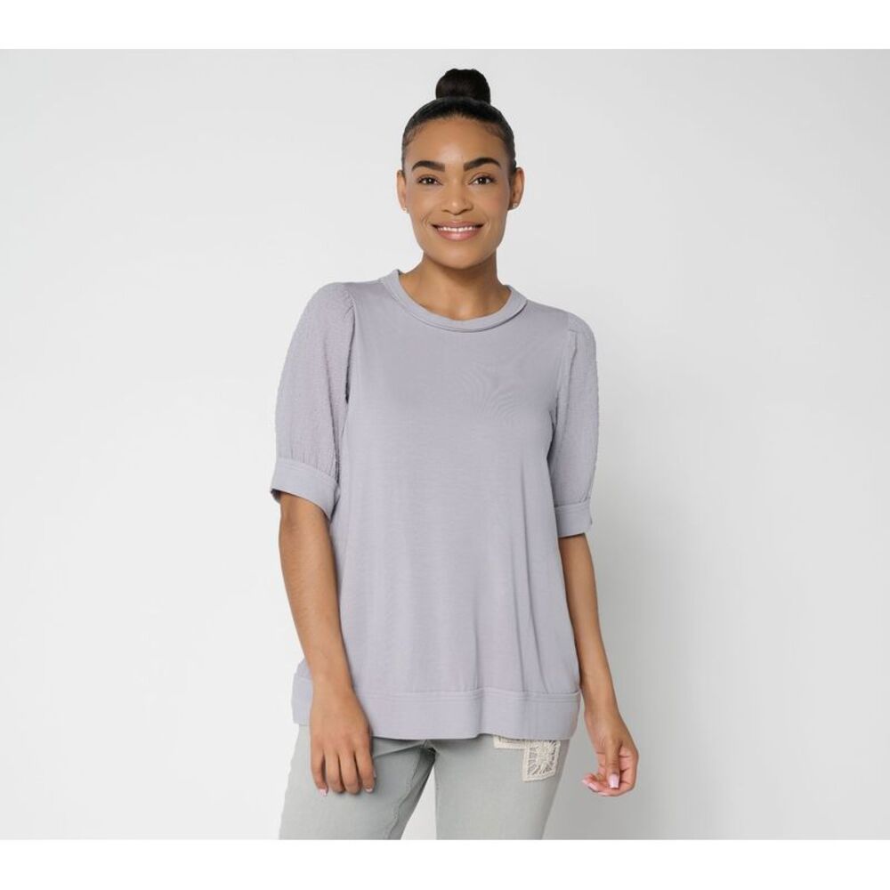 Adidas Women's Top Plus Sz 1X Make Your Grey Dusk- Textured Leopard A727326
